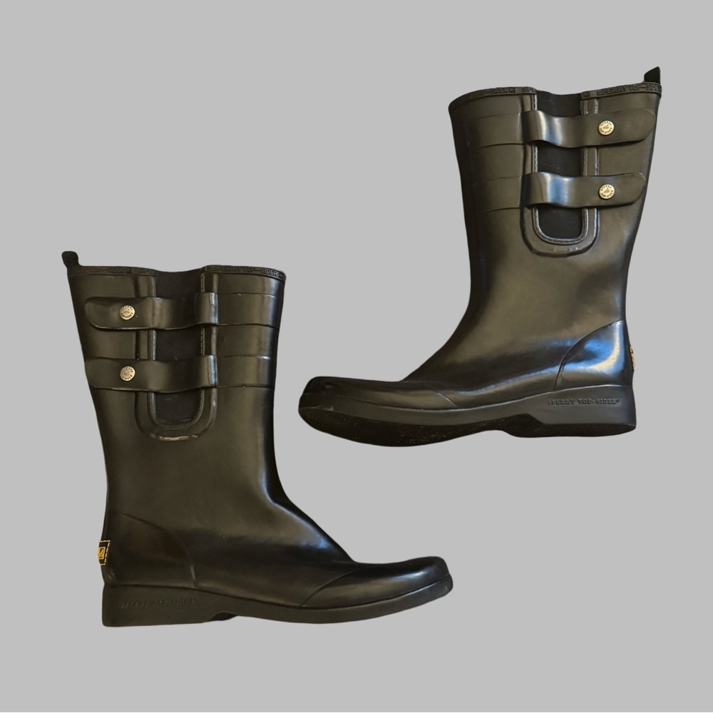 SPERRY Women’s Duck Float Black Rain Boots